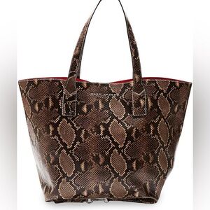 Marc Jacobs Wingman Snakeskin Convertible Leather Tote & Pouch
